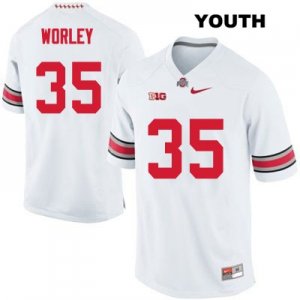 Youth NCAA Ohio State Buckeyes Chris Worley #35 College Stitched Authentic Nike White Football Jersey NL20S35YU